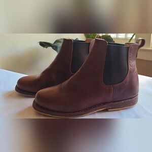 Womens's Brown Leather Chelsea Boots